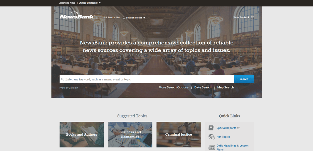 Screenshot from America's News home page