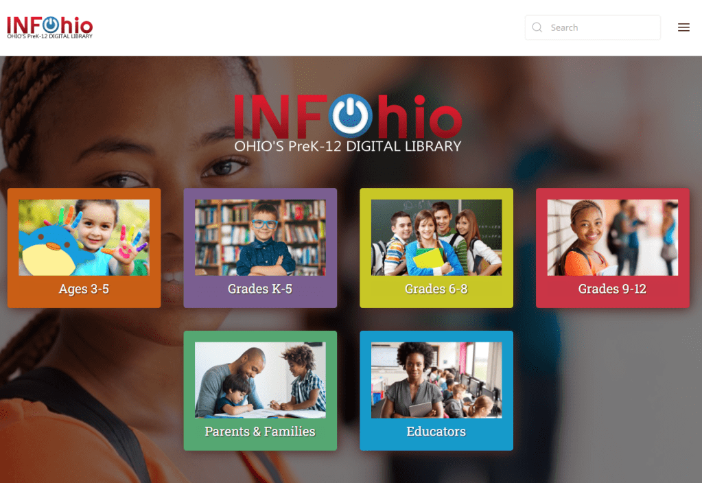 INFOhio website home page
